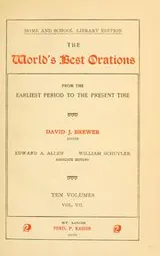 Cover of The world's best orations
