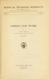 Cover of Coping saw work