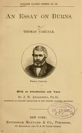 Cover of An  essay on Burns