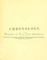 Cover of Chronology of the history of the two Americas