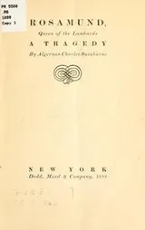 Cover of Rosamund, queen of the Lombards
