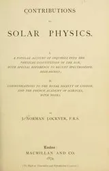 Cover of Contribution to solar physics