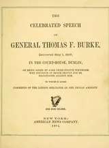 Cover of The celebrated speech of General Thomas F. Burke