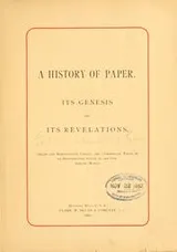 Cover of A history of paper