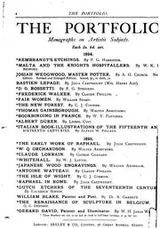 Cover of The Portfolio: Monographs on Artistic Subjects