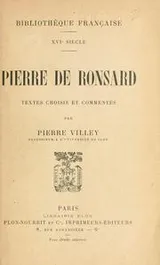 Cover of Pierre de Ronsard