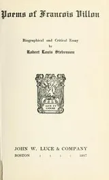 Cover of Poems of Francois Villon