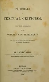 Cover of Principles of textual criticism