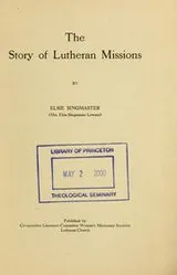 Cover of The story of Lutheran missions