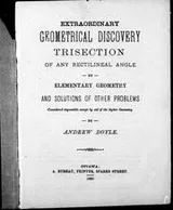 Cover of Extraordinary geometrical discovery