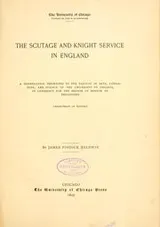 Cover of ...The scutage and knight service in England..