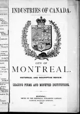 Cover of Industries of Canada : City of Montreal