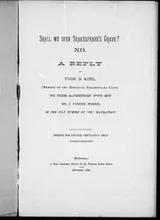 Cover of Shall we open Shakespeare's grave? No
