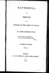 Cover of Haverhill, or, Memoirs of an officer in the army of Wolfe