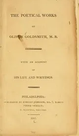 Cover of The poetical works of Oliver Goldsmith, M.B.