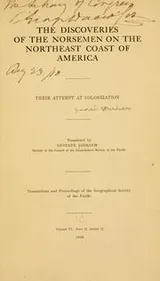 Cover of The discoveries of the Norsemen on the northeast coast of America