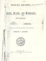 Cover of Woburn records of births, deaths, and marriages