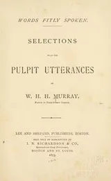 Cover of Words fitly spoken