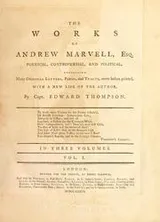 Cover of The works of Andrew Marvell, Esq