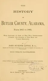 Cover of The history of Butler County, Alabama, from 1815 to 1885