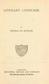Cover of The Works Of Thomas De Quincey