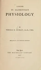 Cover of Lessons in elementary physiology