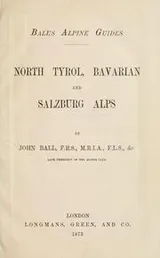 Cover of North Tyrol, Bavarian and Salzburg Alps
