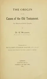 Cover of The origin of the canon of the Old Testament