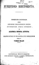 Cover of Euripides rhetoricus
