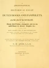 Cover of A bibliographical and historical essay on the Dutch books and pamphlets relating to New-Netherland