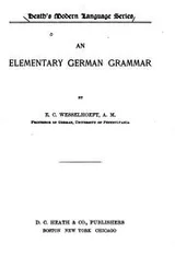 Cover of An elementary German grammar