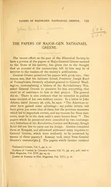 Cover of The papers of Major-Gen. Nathanael Greene