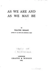 Cover of As we are and as we may be