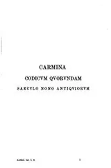 Cover of Carmina in codicibvs scripta