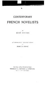 Cover of Contemporary French novelists
