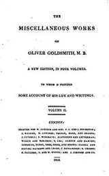 Cover of The miscellaneous works of Oliver Goldsmith, M.B.