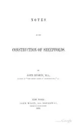 Cover of Notes on the construction of sheepfolds
