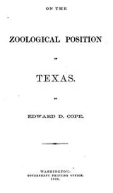 Cover of On the zoological position of Texas