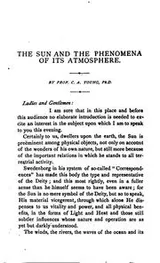 Cover of The sun and the phenomena of its atmosphere