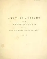 Cover of Another account of a transaction which passed in the beginning of the year 1778