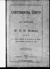 Cover of Continental unity