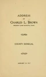 Cover of Address of Charles L. Brown ..