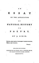Cover of An essay on the application of natural history to poetry