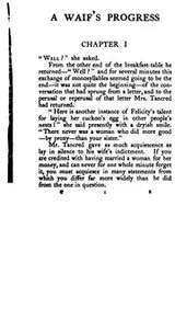Cover of A waif's progress