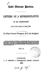 Cover of Audi alteram partem, letters of a representative to his constituents