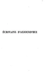 Cover of Écrivains d'aujourd'hul ..