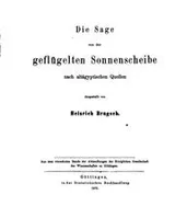 Cover of Die Sage von der geflügelten Sonnenscheibe nach altägyptischen Quellen