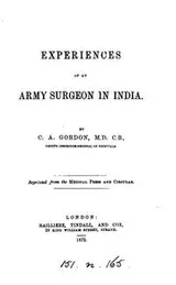 Cover of Experiences of an army surgeon in India