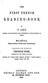Cover of The first French reading-book, by F. Ahn