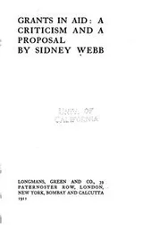 Cover of Grants in Aid: A Criticism and a Proposal